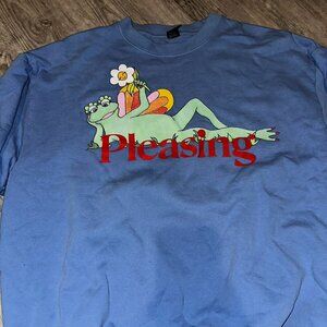 Pleasing Women's Blue Sweatshirt